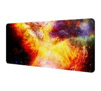 Eslifey Extra Large Mouse Pad, Flying Phoenix Bird in Cosmic Space Extended Desk Mousepad with Non-Slip Rubber Base, Desk Pad Protector for Gamer, Office & Home, 40x89.5cm