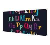 Eslifey Extra Large Mouse Pad, Hilarious Latin Alphabet Extended Desk Mousepad with Non-Slip Rubber Base, Desk Pad Protector for Gamer, Office & Home, 40x89.5cm