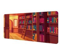 Eslifey Extra Large Mouse Pad, Library Iinterior Extended Desk Mousepad with Non-Slip Rubber Base, Desk Pad Protector for Gamer, Office & Home, 40x89.5cm