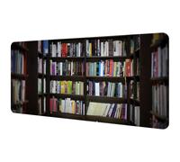 Eslifey Extra Large Mouse Pad, Library with Books Extended Desk Mousepad with Non-Slip Rubber Base, Desk Pad Protector for Gamer, Office & Home, 40x89.5cm