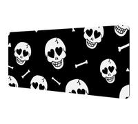 Eslifey Extra Large Mouse Pad, Love Hearts Eyes Skulls Deadly Pattern Extended Desk Mousepad with Non-Slip Rubber Base, Desk Pad Protector for Gamer, Office & Home, 40x89.5cm