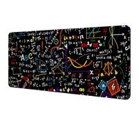 Eslifey Extra Large Mouse Pad, Math Linear Mathematics Circle Geometrical Plots Pattern Extended Desk Mousepad with Non-Slip Rubber Base, Desk Pad Protector for Gamer, Office & Home, 40x89.5cm