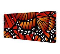 Eslifey Extra Large Mouse Pad, Monarch Butterfly Wings on White Pattern Extended Desk Mousepad with Non-Slip Rubber Base, Desk Pad Protector for Gamer, Office & Home, 40x89.5cm