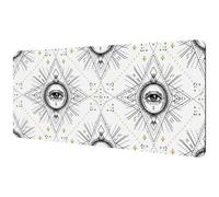 Eslifey Extra Large Mouse Pad, Mystic Alchemy Occult All Seeing Eye Pattern Extended Desk Mousepad with Non-Slip Rubber Base, Desk Pad Protector for Gamer, Office & Home, 40x89.5cm