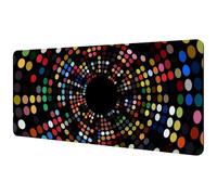 Eslifey Extra Large Mouse Pad, Psychedelic Colorful Swirl Extended Desk Mousepad with Non-Slip Rubber Base, Desk Pad Protector for Gamer, Office & Home, 40x89.5cm