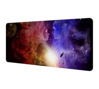 Eslifey Extra Large Mouse Pad, Tai Chi Space Galaxy Starry Extended Desk Mousepad with Non-Slip Rubber Base, Desk Pad Protector for Gamer, Office & Home, 40x89.5cm
