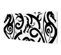 Eslifey Extra Large Mouse Pad, Tribal Dragon Tattoo Animal Extended Desk Mousepad with Non-Slip Rubber Base, Desk Pad Protector for Gamer, Office & Home, 40x89.5cm