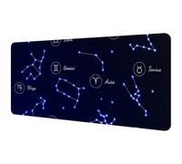 Eslifey Extra Large Mouse Pad, Twelve Constellations in the Night Sky Extended Desk Mousepad with Non-Slip Rubber Base, Desk Pad Protector for Gamer, Office & Home, 40x89.5cm