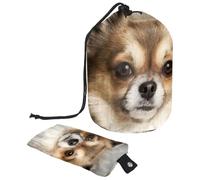 Eslifey Large Barrel Drawstring Makeup Bag, Mexico Dog Chihuahua Travel Cosmetic Bag Portable Make Up Organizer Bag