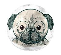 Eslifey Large Round Fluffy Area Rugs, 100cm Luxury Shag Rug Soft Rugs Non Slip Fuzzy Rug, Puppy Pug Carpet Faux Fur Rug for Nursery Floor