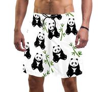 Eslifey Man Beach Shorts Chinese Bear Panda Swim Trunks Elastic Swimsuit Board Shorts for Men
