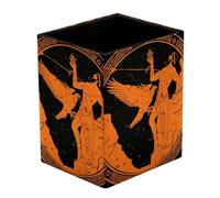 Eslifey Pen Holder Square Pencil Holder for Desk, Ancient Greek God Prometheus Pen Pot Pen Cup Makeup Brushes Holder Stand Display Desk Stationery Organiser for Home Office School