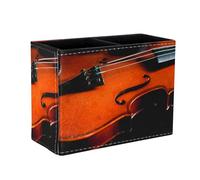 Eslifey Pen Holder Square Pencil Holder for Desk, Musical Instruments Cello Retro Pen Pot Pen Cup Makeup Brushes Holder Stand Display Desk Stationery Organiser for Home Office School