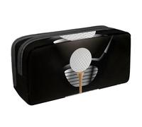 Eslifey Pencil Case, Golf Ball on Tee with Club in The Spotlight Large Capacity Pencil Pouch Stationery Pen Bag