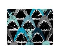 Eslifey Rectangle Mouse Pad, Abstract Sharks Grunge Pattern Extended Desk Mousepad with Non-Slip Rubber Base, Desk Pad Protector for Gamer, Office & Home, 11" x 9"