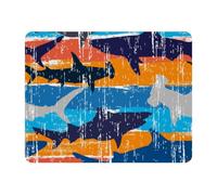Eslifey Rectangle Mouse Pad, Abstract Sharks Underwater Life Pattern Extended Desk Mousepad with Non-Slip Rubber Base, Desk Pad Protector for Gamer, Office & Home, 11" x 9"