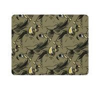 Eslifey Rectangle Mouse Pad, African Rhinoceros Animal Rhino Pattern Extended Desk Mousepad with Non-Slip Rubber Base, Desk Pad Protector for Gamer, Office & Home, 11" x 9"