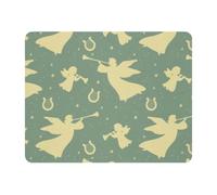 Eslifey Rectangle Mouse Pad, Angels Harps Trumpets Vintage Extended Desk Mousepad with Non-Slip Rubber Base, Desk Pad Protector for Gamer, Office & Home, 11" x 9"