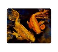 Eslifey Rectangle Mouse Pad, Beautiful Koi Fish Art Pattern Extended Desk Mousepad with Non-Slip Rubber Base, Desk Pad Protector for Gamer, Office & Home, 11" x 9"