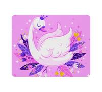 Eslifey Rectangle Mouse Pad, Beautiful Swan Princess Purple Background Extended Desk Mousepad with Non-Slip Rubber Base, Desk Pad Protector for Gamer, Office & Home, 11" x 9"