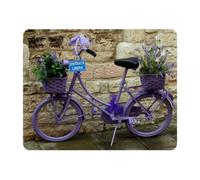 Eslifey Rectangle Mouse Pad, Bicycle Lavender Extended Desk Mousepad with Non-Slip Rubber Base, Desk Pad Protector for Gamer, Office & Home, 11" x 9"