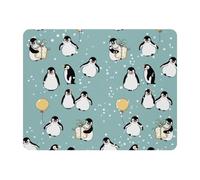 Eslifey Rectangle Mouse Pad, Cute Animals Penguin Gift Balloon Pattern Extended Desk Mousepad with Non-Slip Rubber Base, Desk Pad Protector for Gamer, Office & Home, 11" x 9"