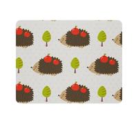 Eslifey Rectangle Mouse Pad, Cute Hedgehog Apples Pattern Extended Desk Mousepad with Non-Slip Rubber Base, Desk Pad Protector for Gamer, Office & Home, 11" x 9"