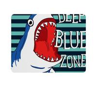 Eslifey Rectangle Mouse Pad, Danger Shark with Jaws Extended Desk Mousepad with Non-Slip Rubber Base, Desk Pad Protector for Gamer, Office & Home, 11" x 9"