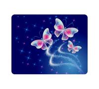 Eslifey Rectangle Mouse Pad, Fantasy Flying Butterflies Firework Glowing Extended Desk Mousepad with Non-Slip Rubber Base, Desk Pad Protector for Gamer, Office & Home, 11" x 9"