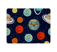 Eslifey Rectangle Mouse Pad, Galaxy Space Solar Earth Mars Extended Desk Mousepad with Non-Slip Rubber Base, Desk Pad Protector for Gamer, Office & Home, 11" x 9"