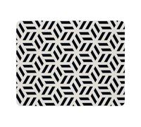 Eslifey Rectangle Mouse Pad, Geometry Monochrome Hexagonal Pattern Extended Desk Mousepad with Non-Slip Rubber Base, Desk Pad Protector for Gamer, Office & Home, 11" x 9"