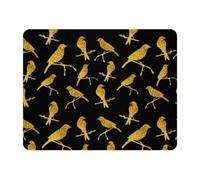 Eslifey Rectangle Mouse Pad, Golden Shining Bird Pattern Extended Desk Mousepad with Non-Slip Rubber Base, Desk Pad Protector for Gamer Office & Home, 11" x 9"