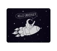 Eslifey Rectangle Mouse Pad, Hello Universe Starry Sky Extended Desk Mousepad with Non-Slip Rubber Base, Desk Pad Protector for Gamer, Office & Home, 11" x 9"
