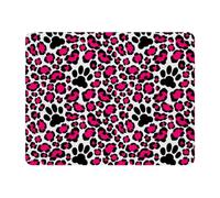 Eslifey Rectangle Mouse Pad, Leopard Skin Cat Paw Pink Color Pattern Extended Desk Mousepad with Non-Slip Rubber Base, Desk Pad Protector for Gamer, Office & Home, 11" x 9"