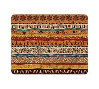 Eslifey Rectangle Mouse Pad, Orange African Tribe Stripe Pattern Extended Desk Mousepad with Non-Slip Rubber Base, Desk Pad Protector for Gamer, Office & Home, 11" x 9"