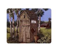 Eslifey Rectangle Mouse Pad, Outhouse Rooster Stood on the House Extended Desk Mousepad with Non-Slip Rubber Base, Desk Pad Protector for Gamer, Office & Home, 11" x 9"