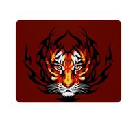 Eslifey Rectangle Mouse Pad, Red Animal Tiger Face Extended Desk Mousepad with Non-Slip Rubber Base, Desk Pad Protector for Gamer, Office & Home, 11" x 9"