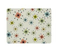 Eslifey Rectangle Mouse Pad, Retro Atom Star Boomering Pattern Extended Desk Mousepad with Non-Slip Rubber Base, Desk Pad Protector for Gamer, Office & Home, 11" x 9"