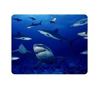 Eslifey Rectangle Mouse Pad, Sharks Extended Desk Mousepad with Non-Slip Rubber Base, Desk Pad Protector for Gamer, Office & Home, 11" x 9"