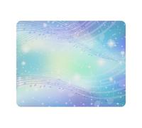 Eslifey Rectangle Mouse Pad, Shining Music Notes Extended Desk Mousepad with Non-Slip Rubber Base, Desk Pad Protector for Gamer Office & Home, 11" x 9"