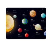 Eslifey Rectangle Mouse Pad, Solar System Planets Universe Extended Desk Mousepad with Non-Slip Rubber Base, Desk Pad Protector for Gamer, Office & Home, 11" x 9"
