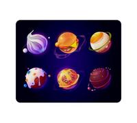 Eslifey Rectangle Mouse Pad, Space Planets Food Pizza Extended Desk Mousepad with Non-Slip Rubber Base, Desk Pad Protector for Gamer, Office & Home, 11" x 9"