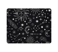 Eslifey Rectangle Mouse Pad, Stars Comets Suns Moon Constellation Pattern Extended Desk Mousepad with Non-Slip Rubber Base, Desk Pad Protector for Gamer, Office & Home, 11" x 9"