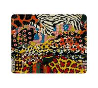 Eslifey Rectangle Mouse Pad, Traditional African Animal Print Pattern Extended Desk Mousepad with Non-Slip Rubber Base, Desk Pad Protector for Gamer, Office & Home, 11" x 9"