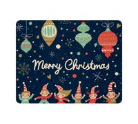Eslifey Rectangle Mouse Pad, Vintage Merry Christmas Extended Desk Mousepad with Non-Slip Rubber Base, Desk Pad Protector for Gamer, Office & Home, 11" x 9"