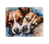 Eslifey Rectangle Mouse Pad, Watercolor Jack Russel Extended Desk Mousepad with Non-Slip Rubber Base, Desk Pad Protector for Gamer, Office & Home, 11" x 9"