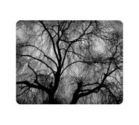Eslifey Rectangle Mouse Pad, Weeping Willow Black White Extended Desk Mousepad with Non-Slip Rubber Base, Desk Pad Protector for Gamer, Office & Home, 11" x 9"