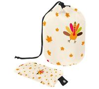 Eslifey Travel Cosmetic Bags Barrel Makeup Bag, Multifunctional Toiletry Bucket Bags Round Organizer Storage Pocket, Thanksgiving Turkey Maple Leaves