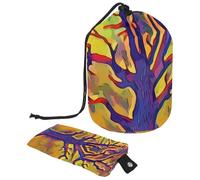 Eslifey Travel Cosmetic Bags Barrel Makeup Bag, Multifunctional Toiletry Bucket Bags Round Organizer Storage Pocket, Earth Day Tree Earth Day Nature