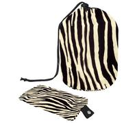 Eslifey Travel Cosmetic Bags Barrel Makeup Bag, Multifunctional Toiletry Bucket Bags Round Organizer Storage Pocket, Black Golden Zebra